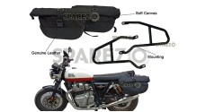 Royal Enfield GT Continental and Interceptor 650cc Soft Pannier Bags With Mounting Rails D2